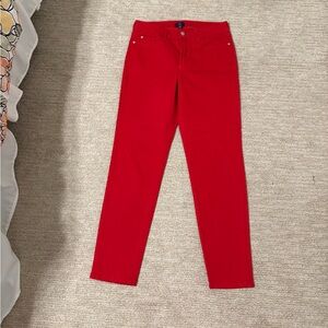 Vibrant Red Women's Ankle Jeans